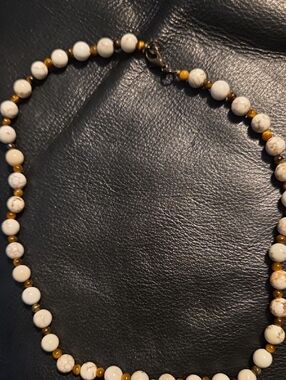 Boho Natural Beige Turquoise Heishi Style Gemstone Necklace